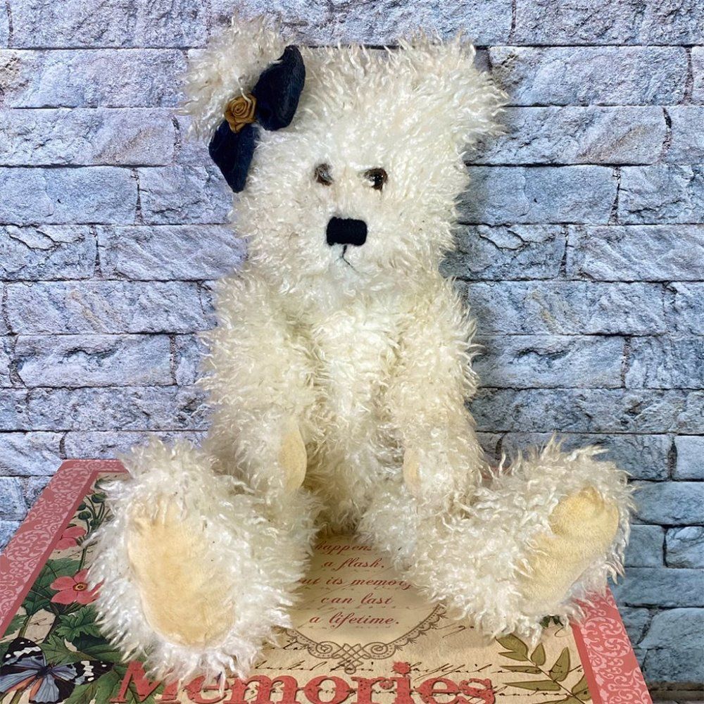 Boyds Bears White Stuffed Bear Series 1990 - 2000 Vtg Stuffed Animal 15 Inch